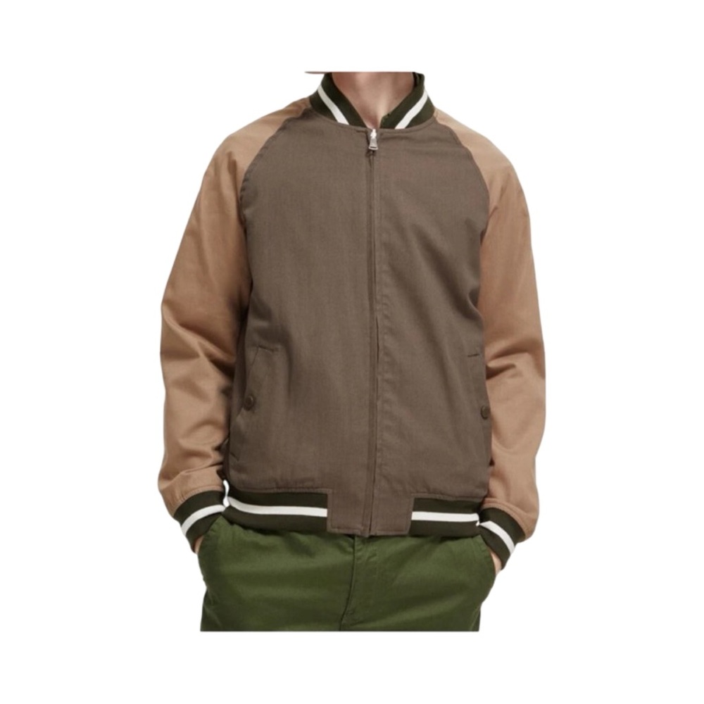 Scotch & Soda Brown and Tan Bomber Jacket - Picture 4 of 14